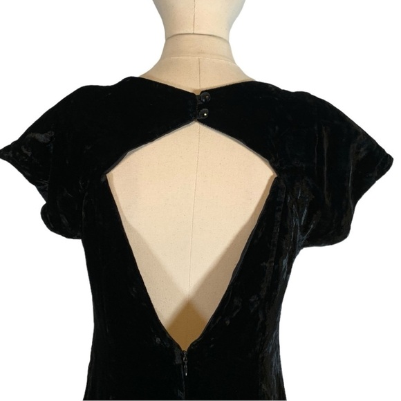 Vintage Jessica Howard Velvet Midi Dress Size Medium - Picture 7 of 9